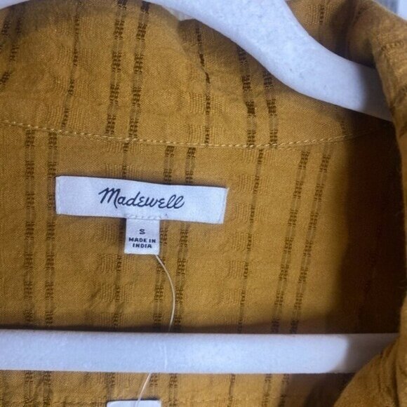 NWT MADEWELL Petite Seersucker Camp Romper - Picture 5 of 7